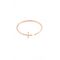 Rose Gold Cross Minimalist Bracelet